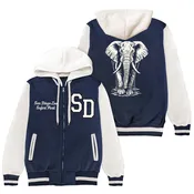 African Elephant Varsity Jacket