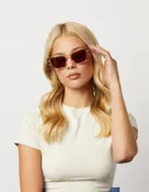 DIFF EYEWEAR AURA VINTAGE ROSE CRYSTAL + BROWN