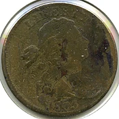 1803 Draped Bust Large Cent Penny - Counterstamp - C595