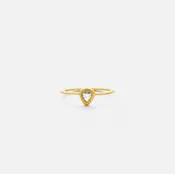 Arcadia with Rose Cut Diamond, Small, 19k Gold