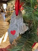 Maine with Painted Heart Ornament — Barn Boards and More