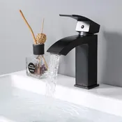 Aquaterior Bathroom Faucet Single Handle Square Hot & Cold 7"H