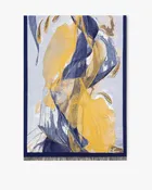 Abstract Brushstroke Premium Scarf - GOLD NAVY (Pack of 6)