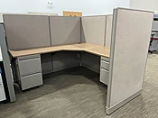 6’x6′ HAWORTH Unigroup AS IS Greytone Basketweave LVL 1