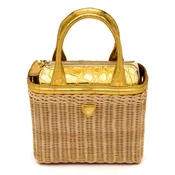Palm Beach Tote in Gold Metallic