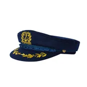 Authentic Greek Captain's Cap - Wool - Navy