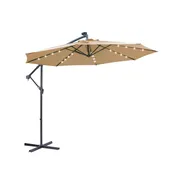 10 Foot Cantilever Patio Umbrella with Led Lights