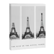 1888-1889 The Rise of the Eiffel Tower Construction Sequence black and white photography Canvas Print