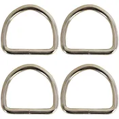 2 Inch 6.6 Mm Hilason Welded Wire Dee Ring Nickel Plated