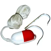 Anodized Aluminum Ring Buoy Holder With 60 ft. Heaving Line