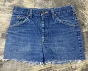 Vintage 1970's Lee Rider Super Wash Denim Shorts, Talon Zip  (JYJ0524-237)