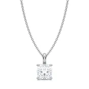 1 1/2 Carat Cushion Lab Grown Diamond Solitaire Pendant