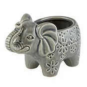 47th & Main Animal Planter/Pot, Medium, Gray Elephant