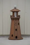 39" Octagon, Solar and Electric Powered  Poly, Lawn Lighthouse Antique Mahogany