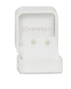 14kt Gold and Diamond Signature Cross Studs