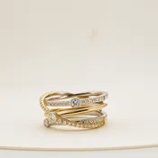 Two-Toned Genuine Diamond Fashion Ring — Shannon's Fine Jewelry