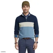 ADVANTAGE PERFORMANCE COLORBLOCK QUARTER ZIP FLEECE - NAVY BLAZER