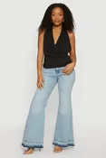 Backless Cowl Neck Halter Top