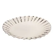 3.5" Shabby Chic Fluted Candle Saucer