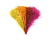 Peacock Eye Feathers - Bleached and Dyed