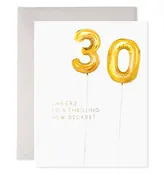 30th Balloons Card