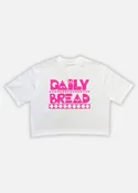 MOOSH DISTRESSED CROP TEE - PINK