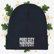 Embroidered Beanie – Navy Blue