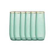 Green Champagne Flute - 6 Count