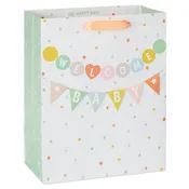 13" Welcome Baby Banner Large Gift Bag