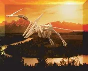 3D Pteranodon Dinosaur Wooden Bone Skeleton Kit, 20 inch, 12 Kits