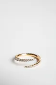ADI HANDMADE | YELLOW GOLD AND DIAMOND SWIRL RING