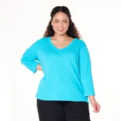 3/4 Sleeve Logo Fem T | Plus Size | Clearance