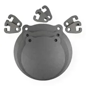 1/2" AR500 Gong 3-Pack with T-Post Gong Hangers | 8", 10" and 12"