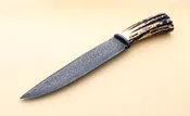HANK KNICKMEYER FORGED DEER MOSAIC DAMASCUS BOWIE
