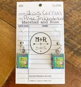 Book Locket Dangle Earrings-Marshall & Rose