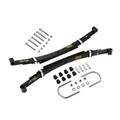 Huskey Parts Company Heavy Duty Golf Cart Rear Leaf Springs (4 Leaf) for Club Car DS 1982+, Set of 2, Bushing Kits & U Bolts, Rear Leaf Spring Bolts and Nuts are Included