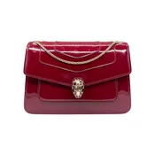 Bulgari Burgundy Serpenti Forever Crossbody Bag