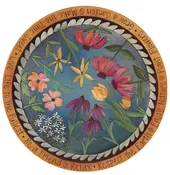 Blue Wildflower Garden Lazy Susan