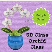 3D Copper Foil Orchid Deep Dive (Custom Date!) — Say it With Glass Designs