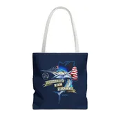1776 Heritage Sailfish Tote Bag in Offshore Blue