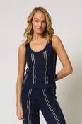 AMBER SQUIGGLE STITCH TANK