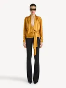 Blouse nouée en jersey fluide