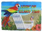 10″ Resin Livin’ on Island Time Plaque