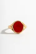 10K Carnelian Secret Masonic Signet Ring
