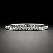 Art Deco-Style Diamond Eternity Band, Size 7 1/4
