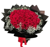 100 premium roses.
