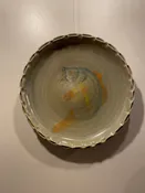 Go Fish, the Winds Show : Faint Rainbow Trout Jumping Platter #61 — Miami Valley Pottery