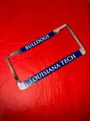 LaTech Royal/Silver License Plate Frame