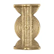 Brass Beads-10x17mm Flat Spiral Baule Focal-Small-Bronze-Quantity 1