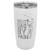 20 oz. White Golf Tumbler with Dimples and Slider Lid